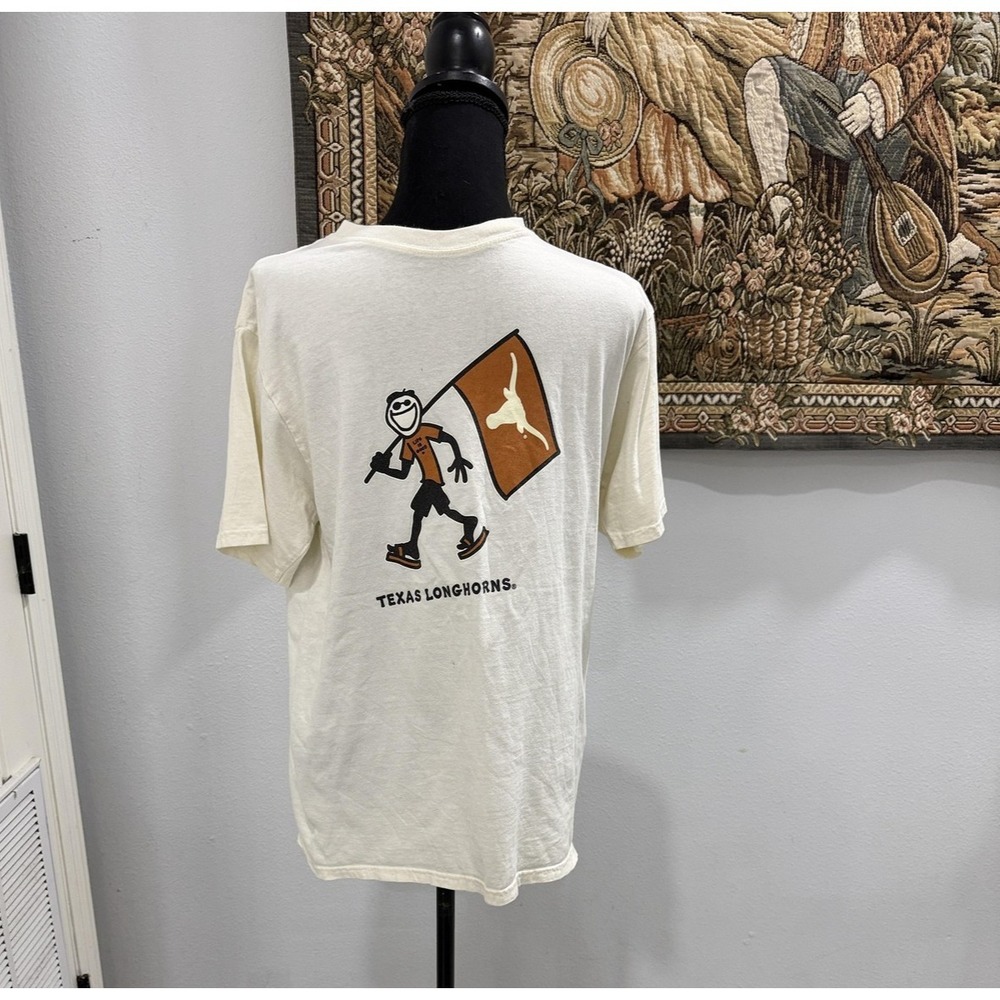Texas Longhorns Shirt‎ Mens Small White NCAA Football Life Is Good Graphic Tee